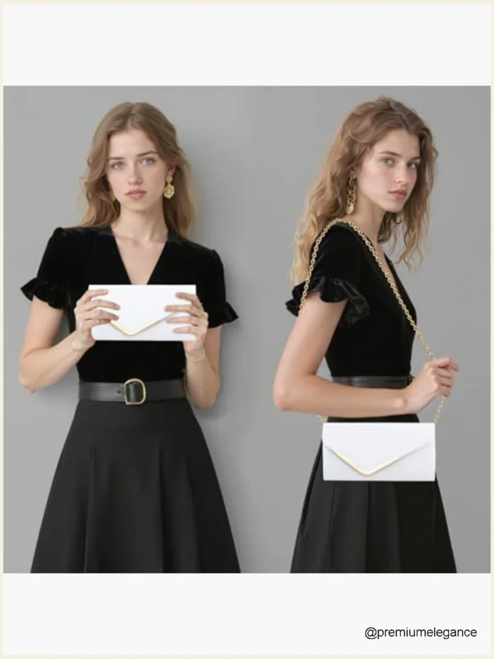 Shiny Sequin Envelope Clutch Evening Bag with Chain, Sparkly Party Prom Purse